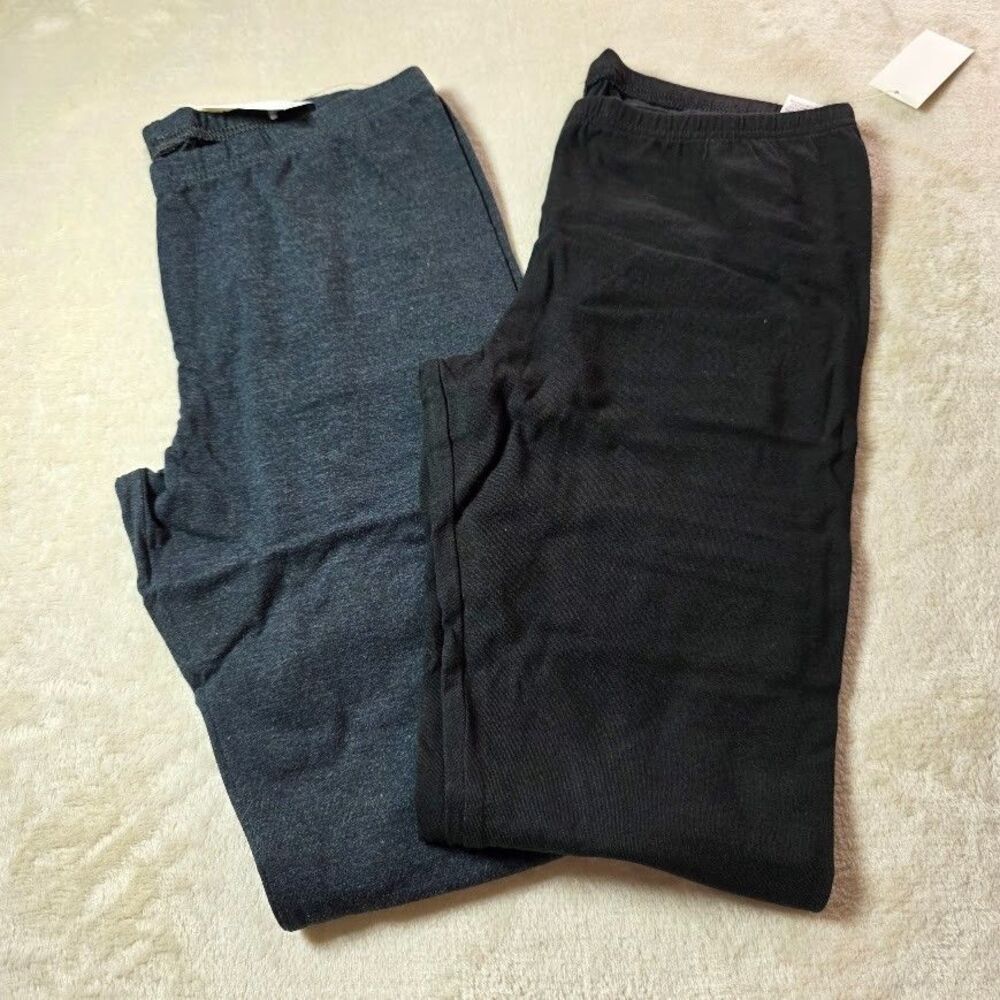 SO Juniors 2 Piece Long Legging Set Black and Grey Size L JG83A135R 27" Inseam